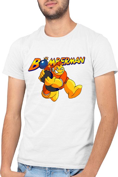 OEM Men's T-shirt Bomberman Run Bomb Logo Action