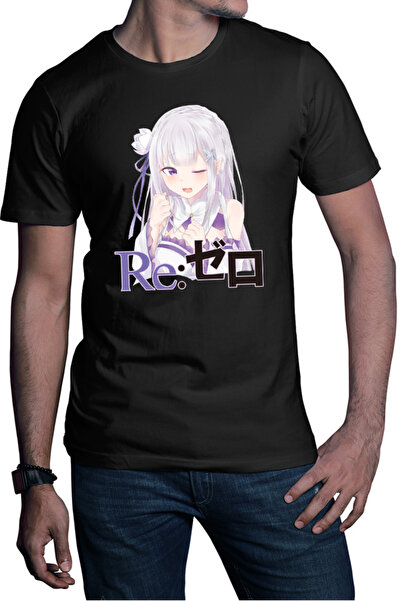 OEM Tricou barbati Re Zero Emilia Neko Magic Princess Otaku Isekai