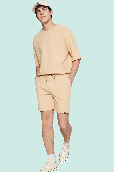 PayBuy Men's Cotton Textured Shorts Regular Waist Pipe Leg Comfortable Casual Styles Summer Must-Have