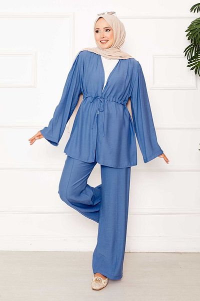 EBRUTESETTÜR Kimono Double Set with Tunnel Belt
