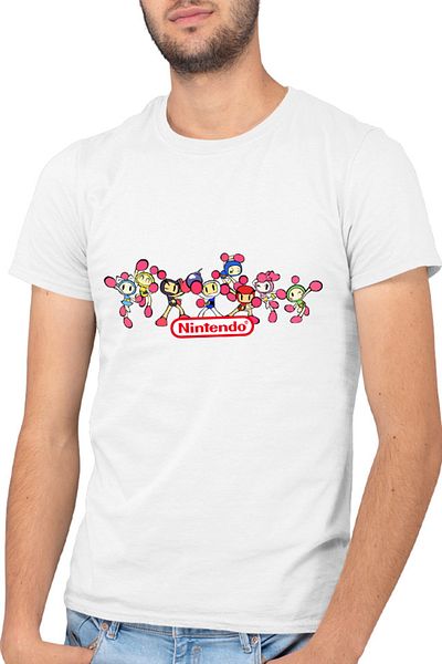 OEM Men's T-shirt Bomberman All Team Console Game