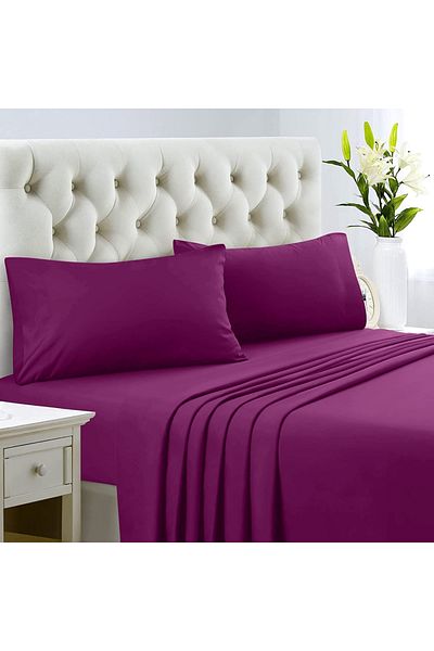 Five Store Set 2 huse perna din bumbac ranforce 100%, densitate 120 g/mp, Mov, 70/70cm