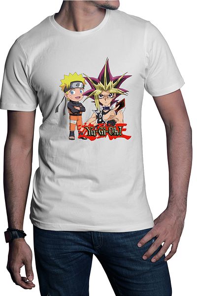 OEM Men's T-shirt Yu Gi Oh Mutou Naruto Shippuden Boruto Kage