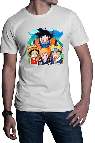 OEM Men's T-shirt Bleach Dragon Ball Z One Piece Animekage Naruto