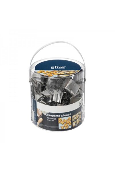 FİVE Set of 30 stainless steel cookie cutters with letters and numbers,