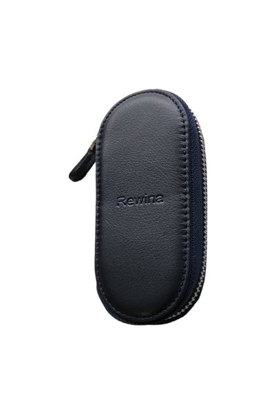 Lysande Genuine Leather Zippered Keychain with 6 Rings, Handmade Compact Wallet Type Key Organizer