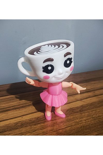 petadora Ballerina Cappuccino Jointed Toy Italian Brainrot