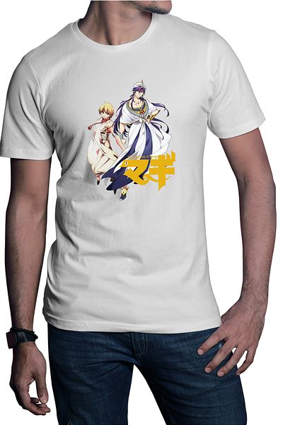 OEM Men's T-shirt Magi The Labyrinth of Magic Alibaba Sinbad Japan