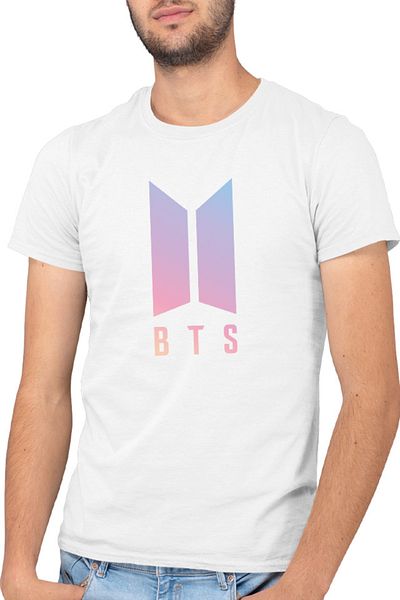 OEM Men's T-shirt BTS Logo K-pop Popular Korean Band Boys