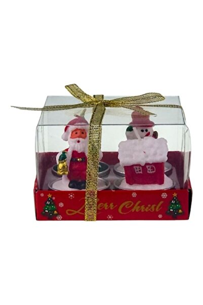 OEM Set of Four Christmas Figurine Candles, 10x7 cm