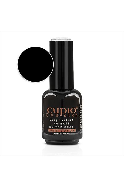 Cupio Gel Lac 3 σε 1 One Step Black 15ml - R001