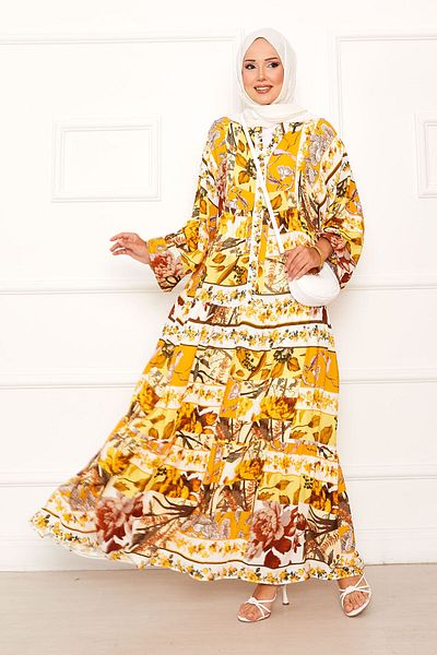 EBRUTESETTÜR Floral print viscose dress
