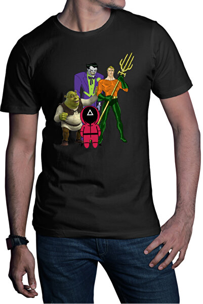 OEM Tricou barbati Aquaman Squid Games Shrek Joker Comics Batman Marvel