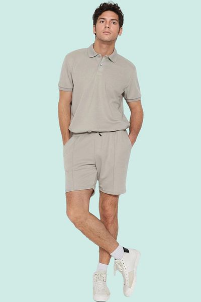 PayBuy Men's Mid Length Wide Leg Textured Pique Shorts Casual Daily Summer Styles Weekend Special Occasions