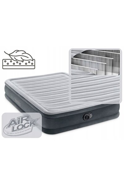 Intex Materac Air Bed Comfort-Plush Full 137 x 191 x 33 cm z wbudowanym kompresorem #67768