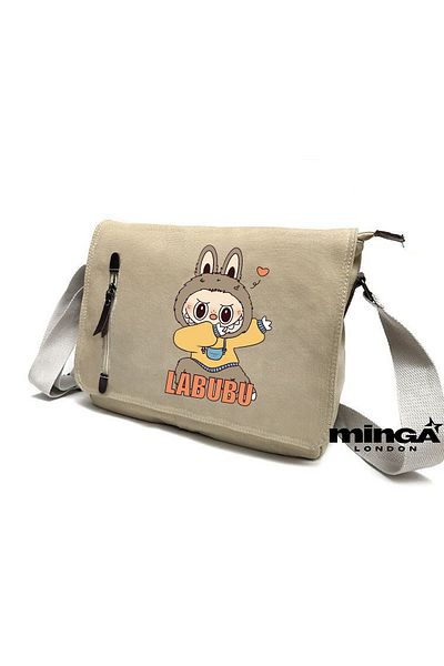 Minga London Geantă Messenger Bej Labubu Karate -Minga London