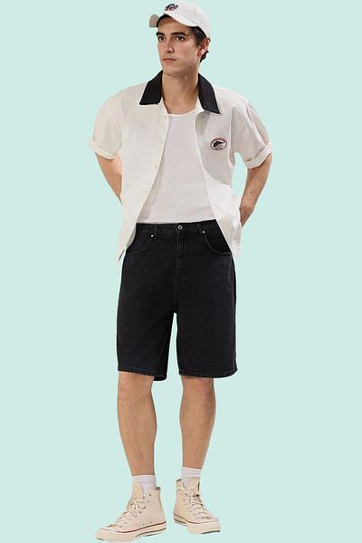 PayBuy Men's Baggy Fit Denim Shorts Cotton Must-Have for Casual Combinations Weekend Summer Months
