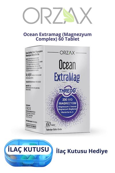 Ocean Extramag Threog (L-Treonat - Bisglisinat) Magnesium Complex 60 Tablets + Pill Box Gift