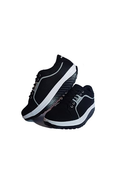 shumee Teniși Fit Walk cu talpă rocker, negri, 44