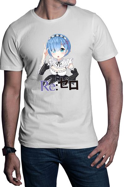 OEM Men's T-shirt Re Zero REM Doki Doki Best Waifu Demon