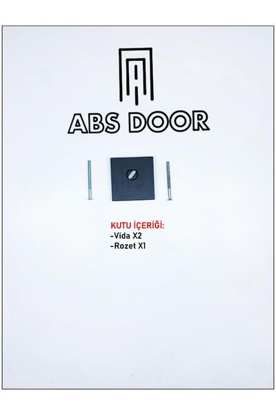 abs door ÇELİK KAPI ROZETİ SİYAH MAT
