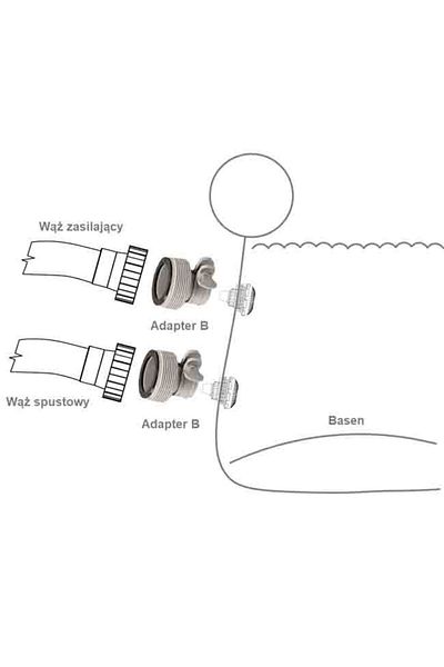 Intex Adaptor piscină B #29061 1 buc.