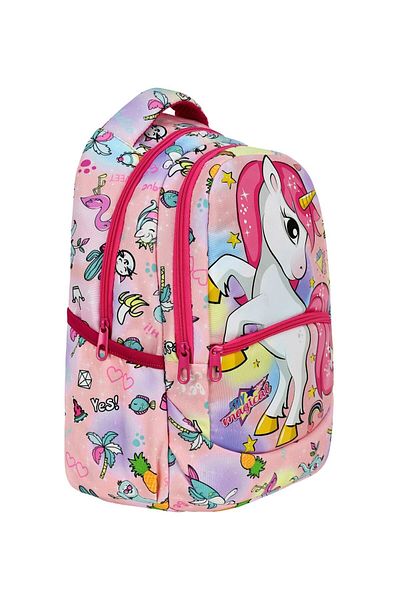 Çanta Trend Geantă de școală cu model unicorn pentru școala primară din 3 piese, prânz pentru fete și suport pentru stilou