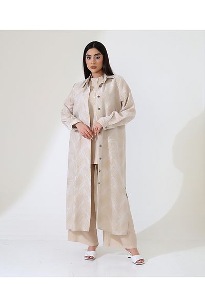 Fi'l Arz Fashion Comfortable Fit Long Viscose Linen Suit
