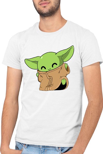 OEM Men's T-shirt Baby Yoda Dance Happy Fun
