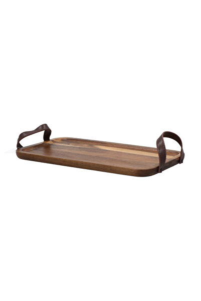 Bien Servi Rectangular Acacia Serving Tray with Handles 32 x 18cm