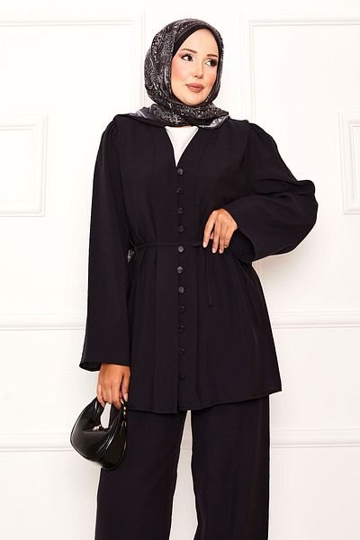 EBRUTESETTÜR Birt Buttoned Mobile Belted Double Suit