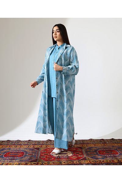 Fi'l Arz Fashion Comfortable Fit Long Viscose Linen Suit