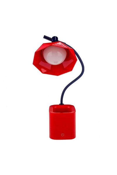 OEM Veioza din plastic, in forma de floare, cu LED si suport pentru pix 13x43 cm