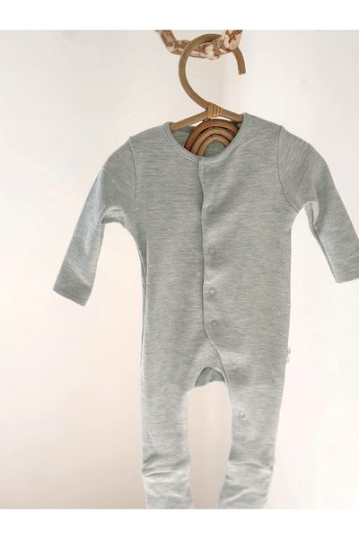 Tarkito Baby Long Sleeve Unisex Baby Jumpsuit Open Close Booties 100% Cotton Extra Soft Texture Oeko-Tex Certified