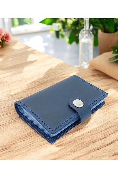 CRONDER Genuine Leather Men's & Women's Card Holder Wallet - Transparent Pocket - Handmade