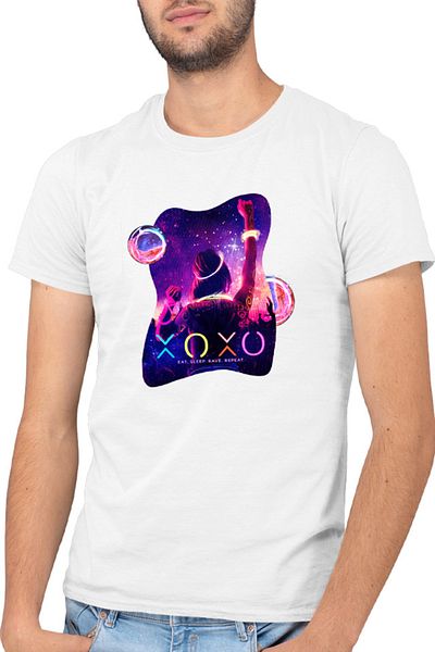 OEM Men's T-shirt XOXO Dance Neon Party Colorful Teens Movie