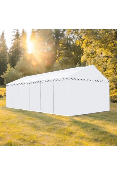 PROCART Cort industrial 12x6x3,7 m, prelată PVC ignifugă, 480 g/mp, cadru din oțel, fără ferestre