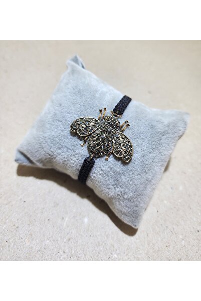 TMD AKSESUAR سوار منسوج من المكرامية العتيقة مرصع بحجر الكوارتز الدخاني والهي...