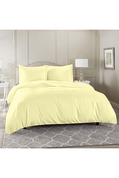 Five Store Double bed linen, elastic cover, Mild Morning, ranforce cotton, cream, 4 pieces