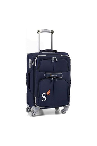 Senator Soft Side Luggage Lightweight Suitcase Spinner Expandable Luggage For Travel Ll003 (NAVY BLUE)