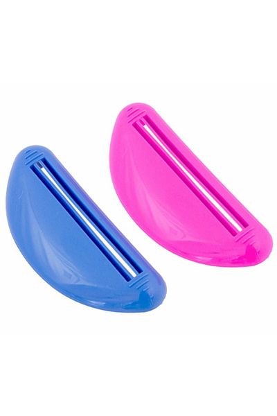 Aptel Set of 2 paint tube squeezers, plastic, blue/pink