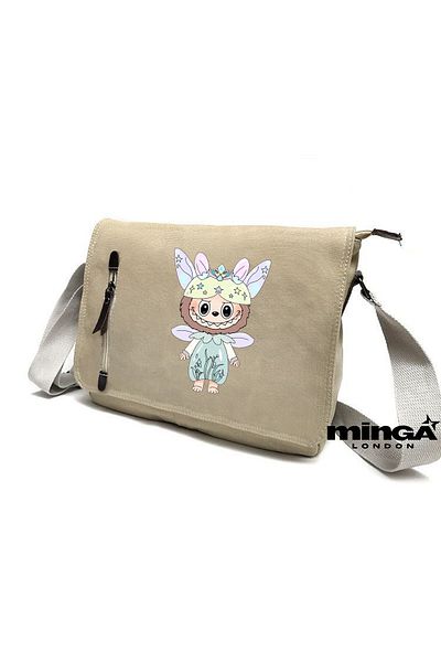 Minga London Beige Labubu Elf Messenger Bag -Minga London