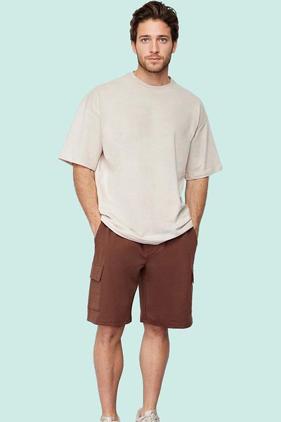 PayBuy Men's Wide Leg Shorts Applique Detail Casual Everyday Style Weekend Summer Essential
