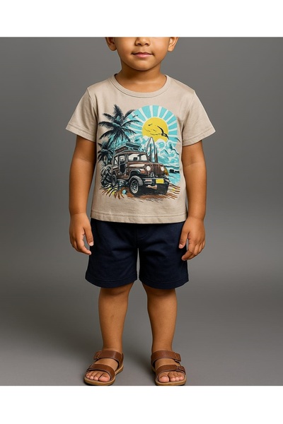 neocotton Cotton Printed T-Shirt Shorts Children's Set