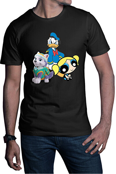 OEM Tricou barbati Donald Duck Powerpuff Girls Bubble Paw Power Husky Dog