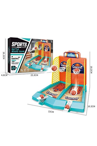 dalip Mini Interactive Table Basketball Game for Kids, Dalip, 2 Players, 6 Balls, 22x16.5x18.2 cm