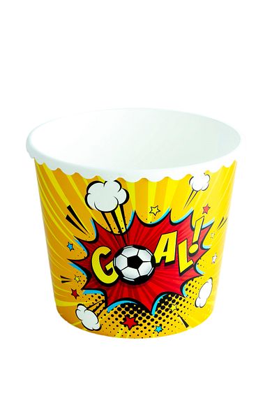 Herevin 2.3 Litre Goal-Themed Popcorn and Chips Snack Bowl Polypropylene (PP) Large Serving Bowl
