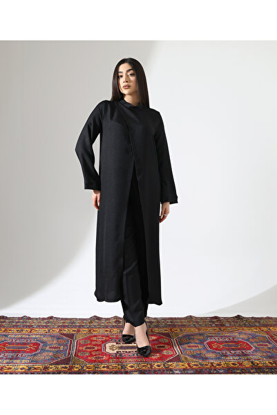 Fi'l Arz Fashion Asymmetrical Judge Collar Tunic Suit