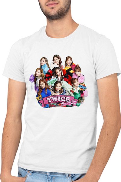 OEM Men's T-shirt Twice K-Pop Idol Group Popular Music Korea