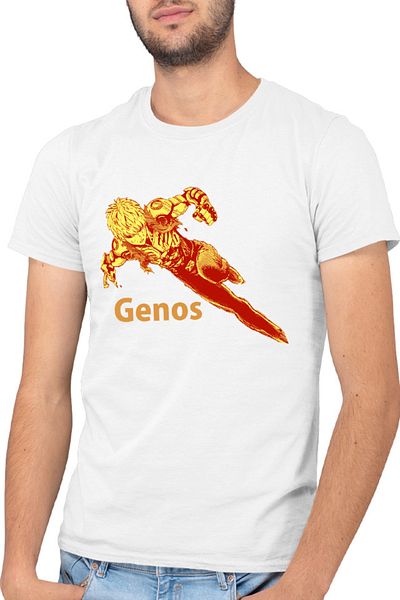OEM Men's T-shirt One-Punch Man Genos Robot Android Super Powers